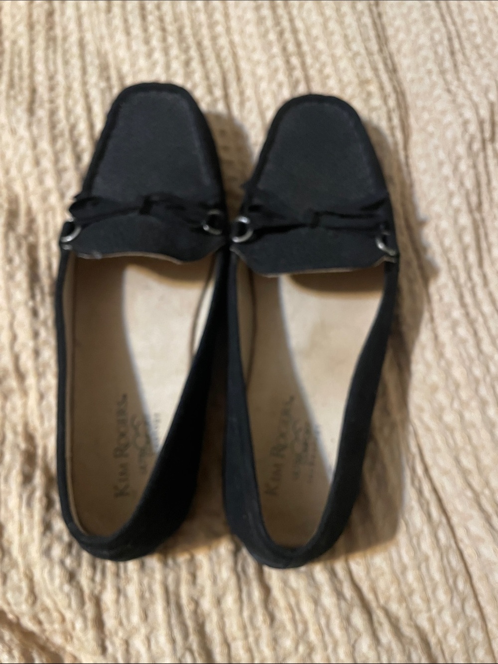 Kim Rogers Black Women's Loafers with Bit Detail